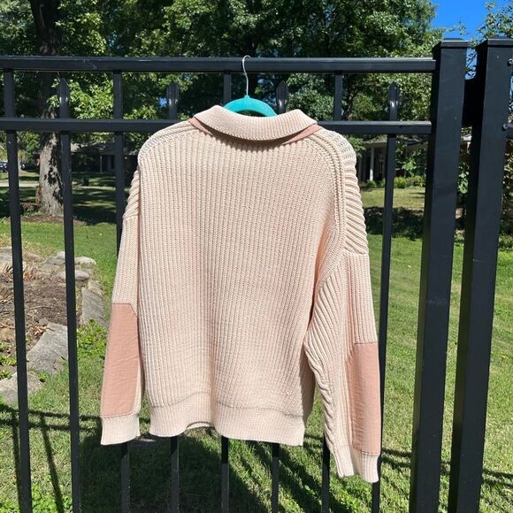 J Crew Collared Ribbed Patch Sleeve Sweater NWT - Picture 12 of 12